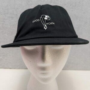 Good Worth Co Hat Cap Slide Adult One Size Mens Snap Black Pinup Girl Legs NEW